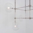 Candelabru modern din alama masiva si abajururi din sticla suflata, Soap 6 DT, B036 Schwunghome